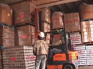 Preparing product for distribution from warehouse